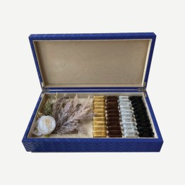 صندوق هدية جلدي أكريليك ورد - أزرق EB-11