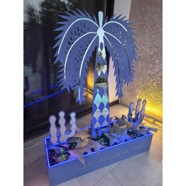 نخلة القرقيعان المضيئة - ازرق