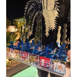 نخلة القرقيعان بالمرايا - ازرق