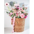 سلة النعومة الوردية