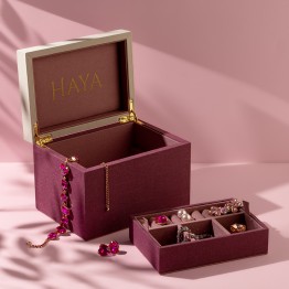 صندوق مجوهرات عقيق من مجموعة كوارتز