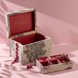 صندوق مجوهرات تورمالين من مجموعة كوارتز